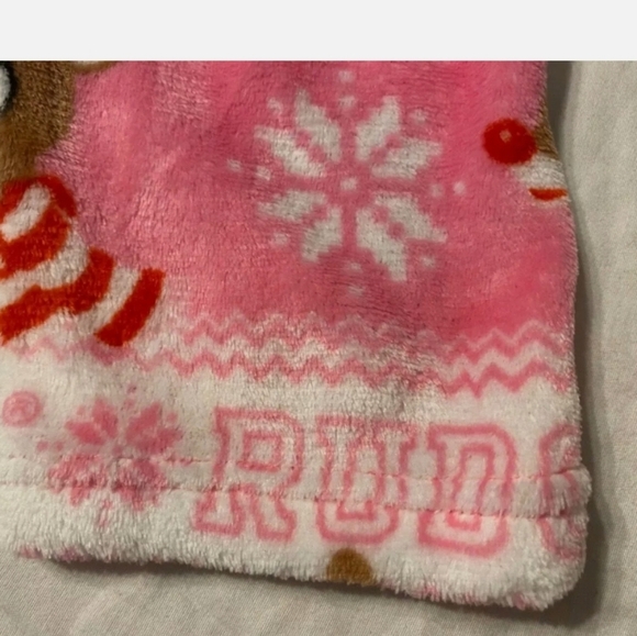 Rudolph Red Nosed Reindeer Womens Pink Fleece XL - Picture 5 of 5